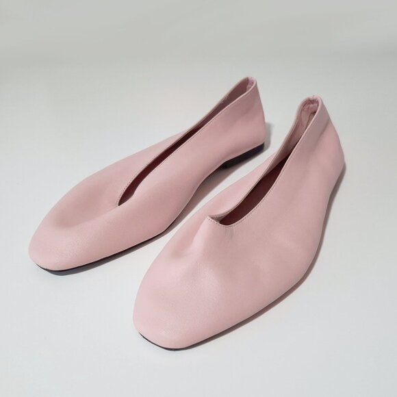 NWOT Zara pink leather ballerina flats, EU 36 - Picture 10 of 12